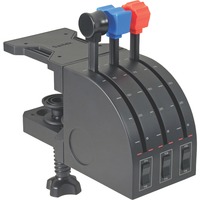 Logitech Flight Throttle Quadrant Negro, Azul, Rojo USB 2.0 Simulador de Vuelo Analógico/Digital PC, Schubregler Simulador de Vuelo, PC, Analógico/Digital, Alámbrico, USB 2.0, Negro, Azul, Rojo
