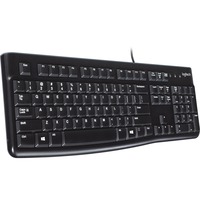 Logitech Keyboard K120 for Business teclado USB QWERTY Inglés Negro negro, Full-size (100%), Alámbrico, USB, QWERTY, Negro