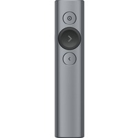 Logitech Spotlight Apuntadores inalámbricos, Presentador Bluetooth/RF, USB, 30 m, Gris