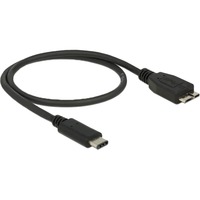 DeLOCK 0.5m USB3.1 C - MicroUSB3.1 B cable USB 0,5 m USB 3.2 Gen 2 (3.1 Gen 2) USB C Micro-USB B Negro negro, 0,5 m, USB C, Micro-USB B, USB 3.2 Gen 2 (3.1 Gen 2), Macho/Macho, Negro