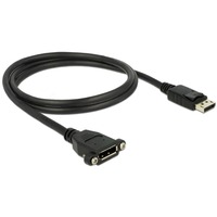 DeLOCK 1m M-F DisplayPort Negro, Cable negro, 1 m, DisplayPort, DisplayPort, Macho, Hembra, 3840 x 2160 Pixeles