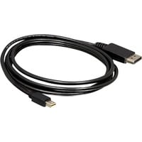 DeLOCK 3m Displayport Cable mini DisplayPort Negro negro, 3 m, mini DisplayPort, Displayport, Negro, Oro, 10,8 Gbit/s