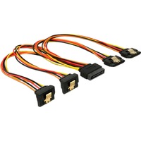 DeLOCK 60151 cable de alimentación interna 0,3 m 0,3 m, 4 x SATA de 15 pines, SATA de 15 pines, Macho, Hembra, Oro