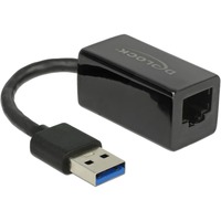 DeLOCK 65903 tarjeta y adaptador de interfaz RJ-45 negro, USB tipo A, RJ-45, RJ-45, Negro, 0,135 m, Actividad, Poder