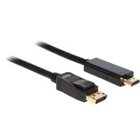 DeLOCK Cable Displayport > HDMI m/m 2m Negro negro, 2 m, Negro, Macho/Macho, Displayport/HDMI