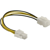 DeLOCK Power cable P4 male/female 0,15 m, Cable alargador 0,15 m, Macho, Hembra