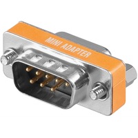 goobay 50687 SUB-D 9 pin Plata, Adaptador naranja, SUB-D 9 pin, SUB-D 9 pin, Plata