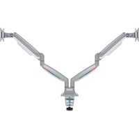 Kensington Brazo SmartFit de altura ajustable con un toque para dos monitores, Soporte de monitor gris, Atornillado, 9 kg, 33 cm (13"), 81,3 cm (32"), 100 x 100 mm, Plata