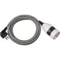 Brennenstuhl 1161830 base múltiple 3 m 1 salidas AC Interior Negro, Blanco, Cable alargador negro/blanco, 3 m, 1 salidas AC, Interior, IP20, De plástico, Cloruro de polivinilo (PVC), Negro, Blanco