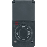 Brennenstuhl 1506120 contador eléctrico Negro Temporizador diario antracita, Temporizador diario, Negro, Giratorio, IP44, 91 mm, 62 mm