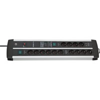 Brennenstuhl Regleta Premium-Protect-Line 14 tomas Duo negro/Plateado