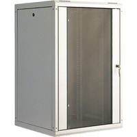 Digitus Carcasa de pared de la serie Unique - 600 x 600 mm (an. x pr.), Armario IT gris, Bastidor de pared, 20U, 100 kg, Gris