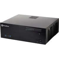 SilverStone SST-GD04B carcasa de ordenador HTPC Negro, Caja de sobremesa negro, HTPC, PC, Aluminio, SECC, DTX,Micro-ATX,Mini-ITX, Negro, 1x 120 mm,2x 120 mm, Minorista