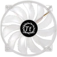 Thermaltake Pure 20 LED Carcasa del ordenador Ventilador 20 cm Transparente transparente, Ventilador, 20 cm, 800 RPM, 28,2 dB, 129,639 cfm, Transparente