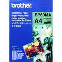 Brother BP-60MA papel para impresora de inyección de tinta A4 (210x297 mm) Mate 25 hojas Blanco Impresión por inyección de tinta, A4 (210x297 mm), Mate, 25 hojas, 145 g/m², Blanco
