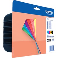 Brother LC223VALBPDR cartucho de tinta 4 pieza(s) Original Negro, Cian, Magenta, Amarillo Negro, Cian, Magenta, Amarillo, 4 pieza(s), 550 páginas, 550 páginas, Multipack