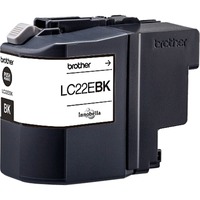 Brother LC22EBK cartucho de tinta 1 pieza(s) Original Negro Negro, 1 pieza(s), 2400 páginas, Pack individual