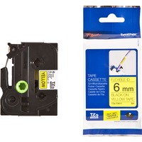 Brother TZE-FX611 cinta para impresora de etiquetas Negro sobre amarillo, Cinta de escritura Negro sobre amarillo, TZe, China, 5 año(s), Brother, 6 mm