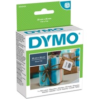Dymo LW etiquetas auténticas multiusos pequeñas | 25 mm × 25 mm | rollo de 750 etiquetas con reverso fácil de retirar | autoadhesivas | para etiquetadoras LabelWriter Blanco, Etiqueta para impresora autoadhesiva, Papel, Desmontable, Plaza, LabelWriter