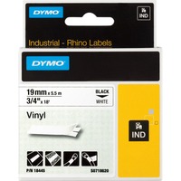 Dymo Rhino etiquetas industriales de vinilo | 19 mm x 5,5 m | de color negro sobre fondo blanco, Cinta de escritura 5 m | de color negro sobre fondo blanco, D1, Blanco, Vinilo, Bélgica, 5,5 m, 1 pieza(s)