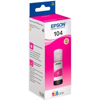 Epson 104 EcoTank Magenta ink bottle, Tinta Magenta, Epson, EcoTank ET-4700 EcoTank ET-2726 EcoTank ET-2720 EcoTank ET-2715 EcoTank ET-2714 EcoTank ET-2712..., 65 ml, Inyección de tinta, Multicolor