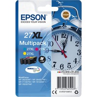 Epson Alarm clock Multipack 3-colour 27XL DURABrite Ultra Ink, Tinta Alto rendimiento (XL), Tinta a base de pigmentos, 10,4 ml, 1100 páginas, 1 pieza(s), Multipack