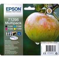 Epson Apple Tinta multipack 4 colores T1295 DURABrite Ultra Manzana Negro, Cian, Magenta, Amarillo, 11,2 ml, 7 ml, 1 pieza(s), Multipack