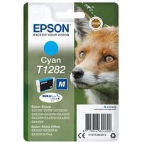 Epson Fox Tinta cian T1282 DURABrite Ultra Zorro Cian, 3,5 ml, 1 pieza(s), 260 páginas