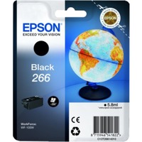 Epson Globe Tinta negra 266 Globo terráqueo negro, Negro, Tinta a base de pigmentos, 5,8 ml, 1 pieza(s), 250 páginas