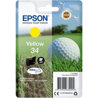 Epson Golf ball Tinta amarilla 34 DURABrite Ultra Pelota de golf Rendimiento estándar, Amarillo, Tinta a base de pigmentos, 4,2 ml, 1 pieza(s), 300 páginas