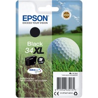Epson Golf ball Tinta negra 34XL DURABrite Ultra Pelota de golf Alto rendimiento (XL), Negro, Tinta a base de pigmentos, 16,3 ml, 1 pieza(s), 1100 páginas