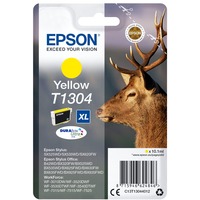 Epson Stag Tinta amarilla T1304 DURABrite Ultra Ciervo Alto rendimiento (XL), Amarillo, Tinta a base de pigmentos, 10,1 ml, 1 pieza(s), 1005 páginas