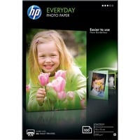 HP Papel fotográfico Everyday, brillante, 200 g/m2, 10 x 15 cm (101 x 152 mm), 100 hojas brillante, 200 g/m2, 10 x 15 cm (101 x 152 mm), 100 hojas, Brillo, 200 g/m², 10x15 cm, Blanco, 100 hojas, 15 - 30 °C
