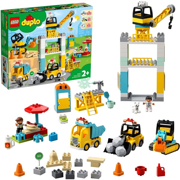 observación Perjudicial Circunferencia Lego DUPLO Tower Crane & Construction, Juegos de construcción Juego de  construcción, 2 año(s), 123