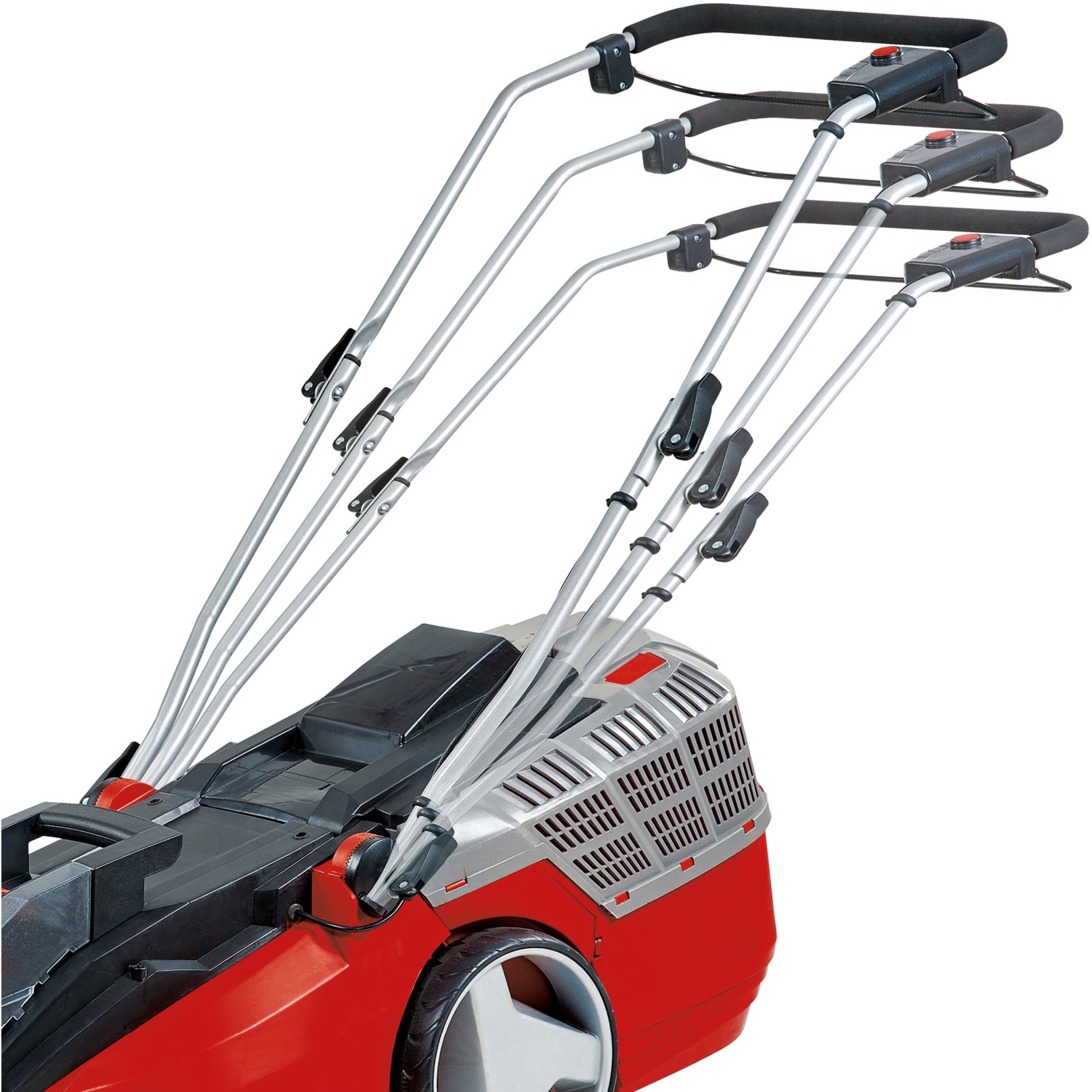 EINHELL GE-CM 43 Li M Kit Cortacésped manual  rojo/Negro, Cortacésped manual, Cuchillas giratorias, cargador rápido x2, batería 18V 4Ah x2, Negro, Gris, Rojo