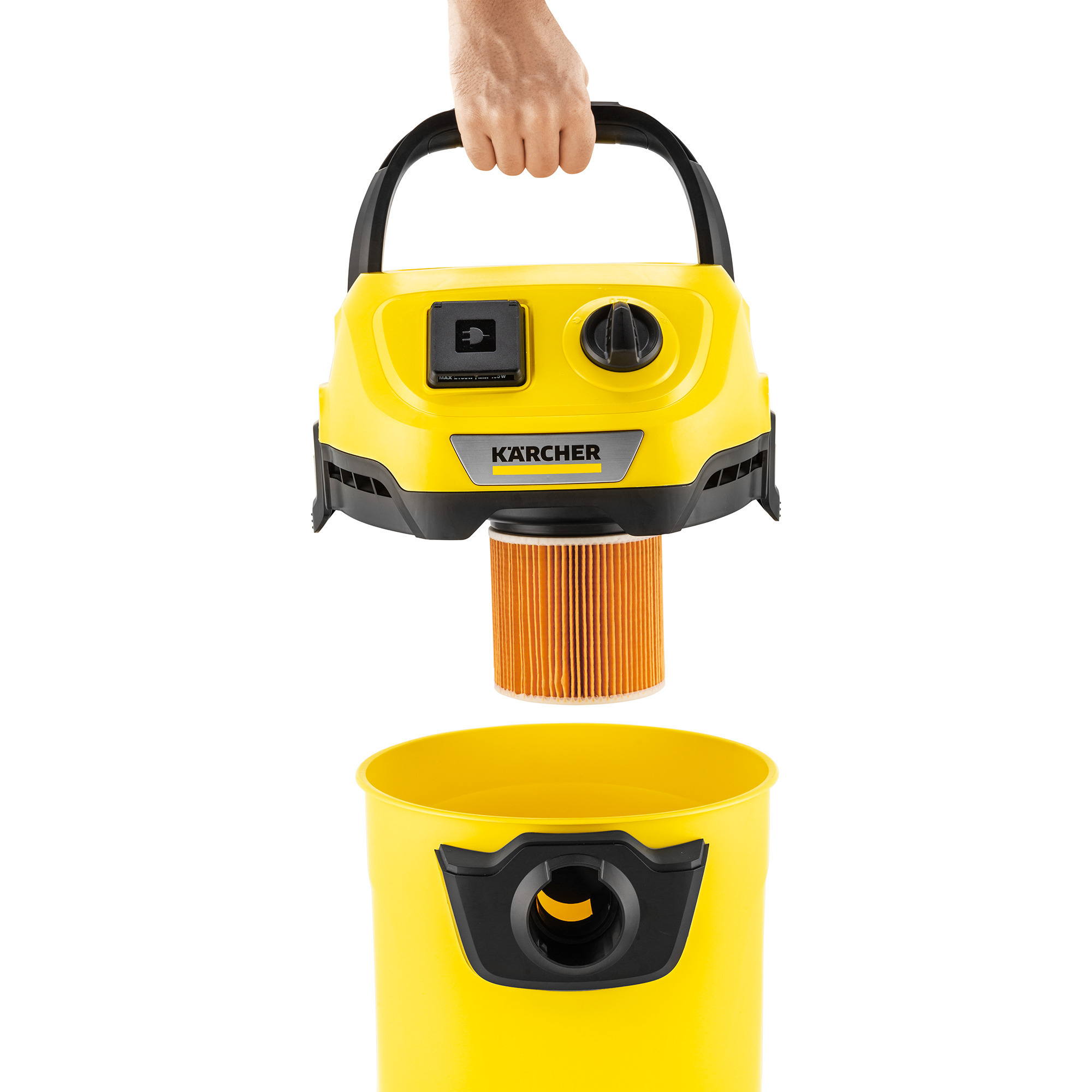 Kärcher 1.628-170.0, Aspiradora en húmedo y en seco amarillo