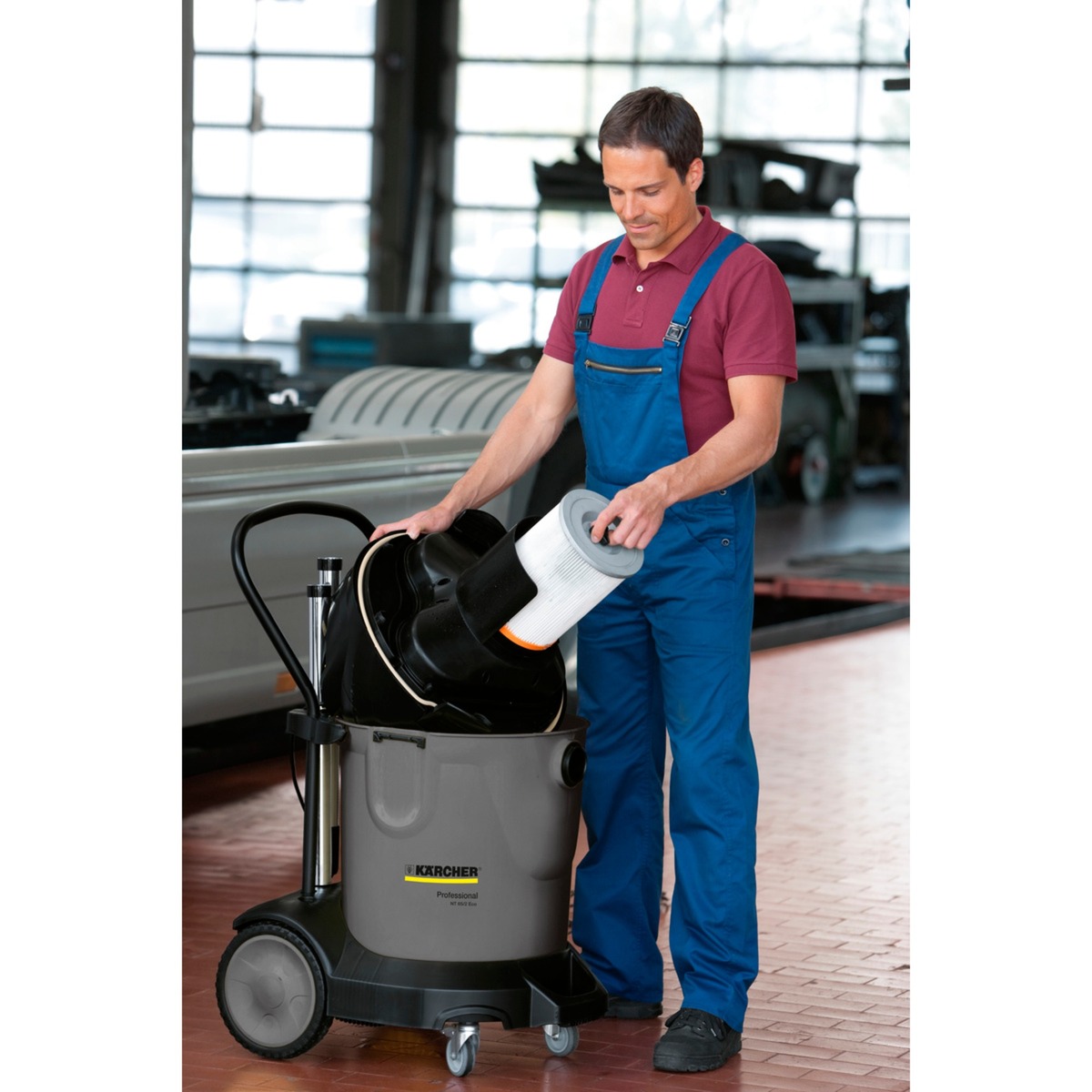 Kärcher NT 70/2 70 L Aspiradora de tambor Seca y húmeda 2400 W Bolsa para el polvo, Aspiradora en húmedo y en seco 2400 W, Aspiradora de tambor, Seca y húmeda, Bolsa para el polvo, 70 L, 75 dB